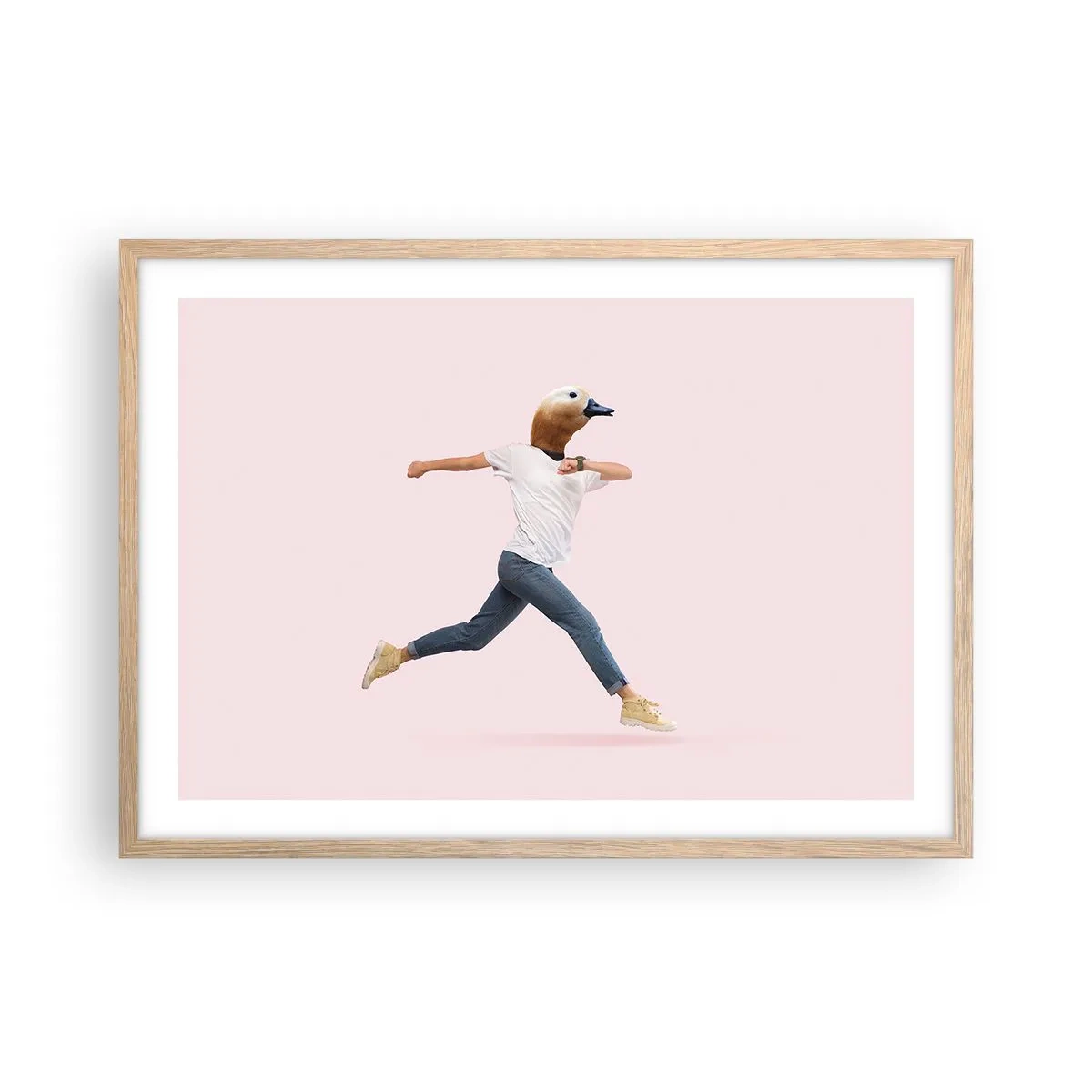 Poster in light oak frame - Pinch of Absurd - 70x50 cm