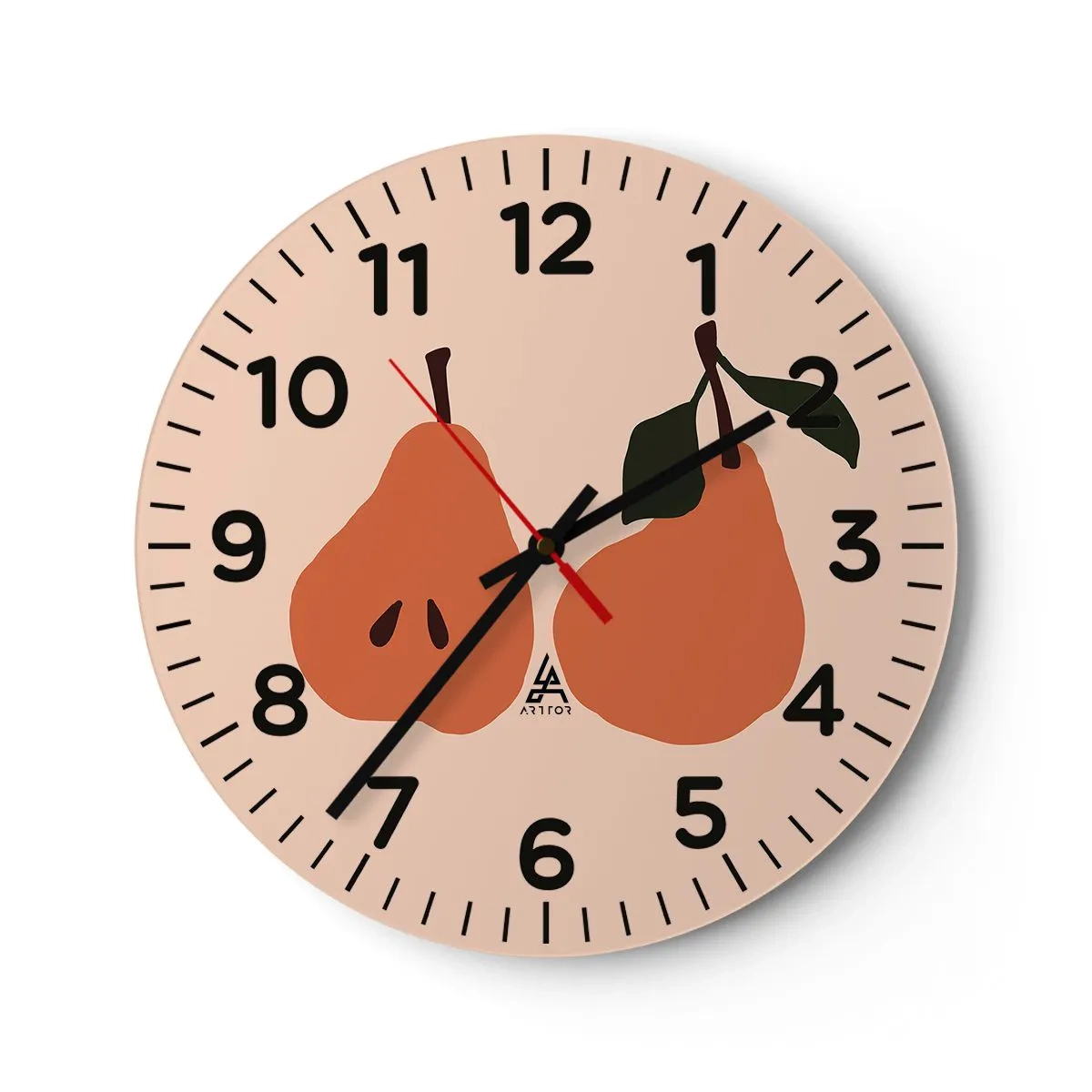 Wall clock - Clock on glass - Overly Sweet - 30x30 cm