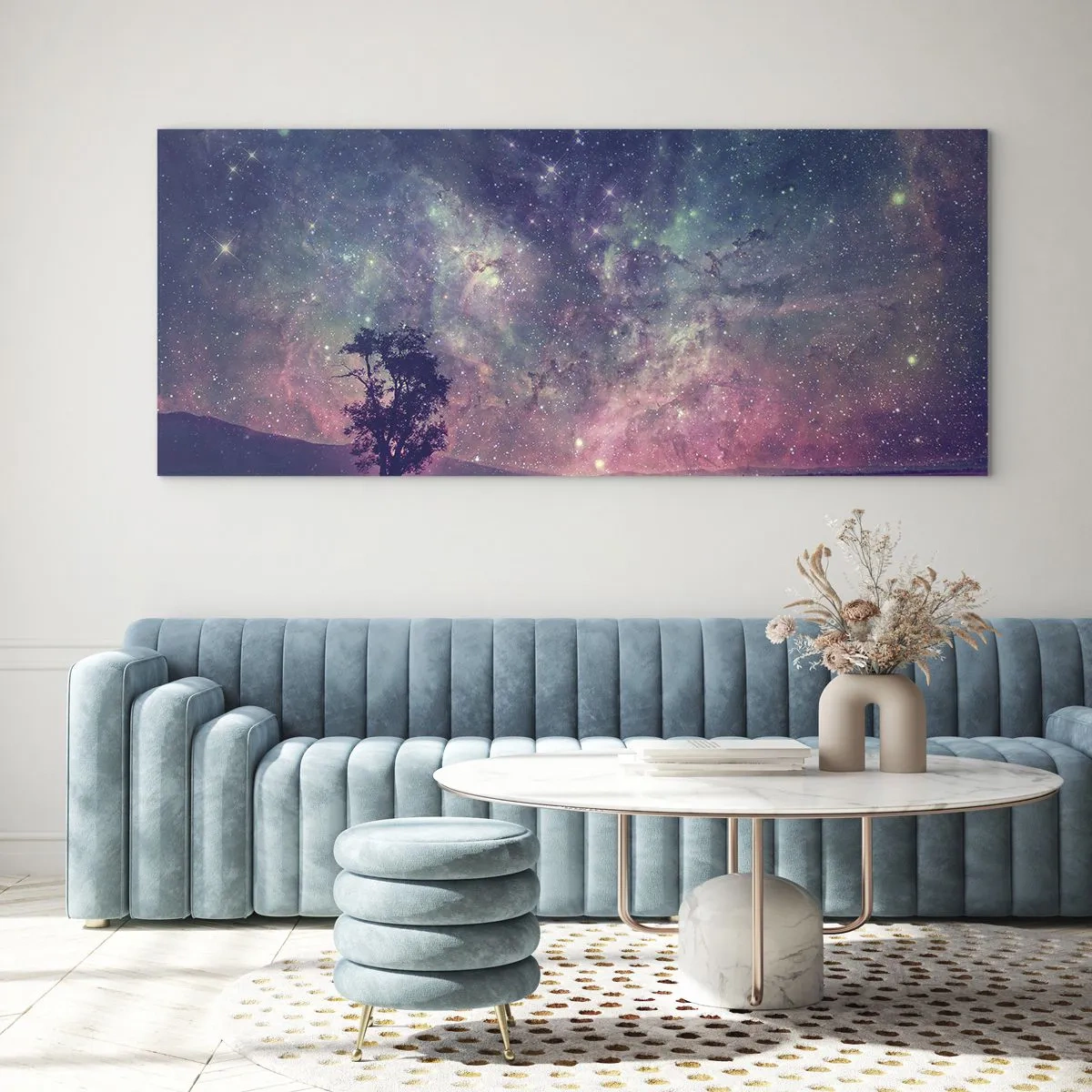 Glass picture - Under Magical Sky - 90x30 cm