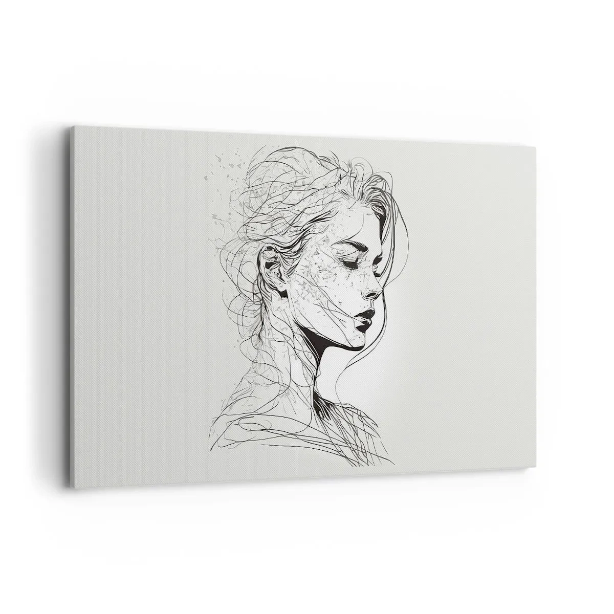 Canvas picture - Portrait in Thoughts - 120x80 cm