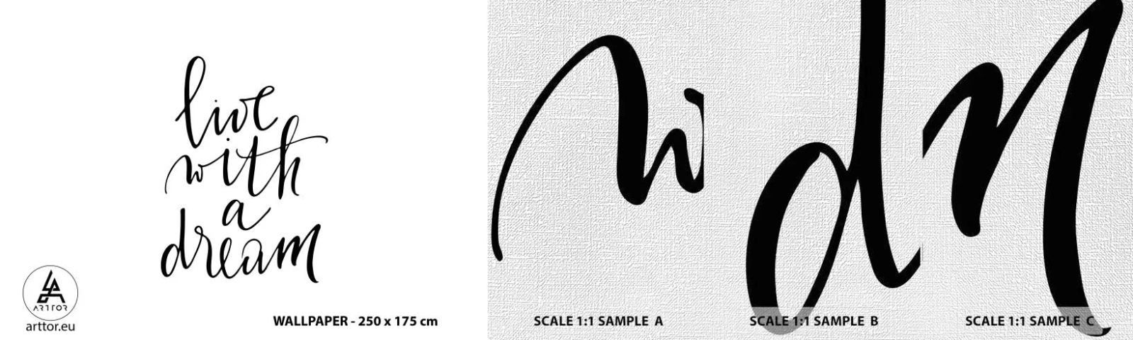 Photo Wallpaper Sample Premium Canvas - Of Course - Typography, Affirmation, Maxim - 100x30 cm