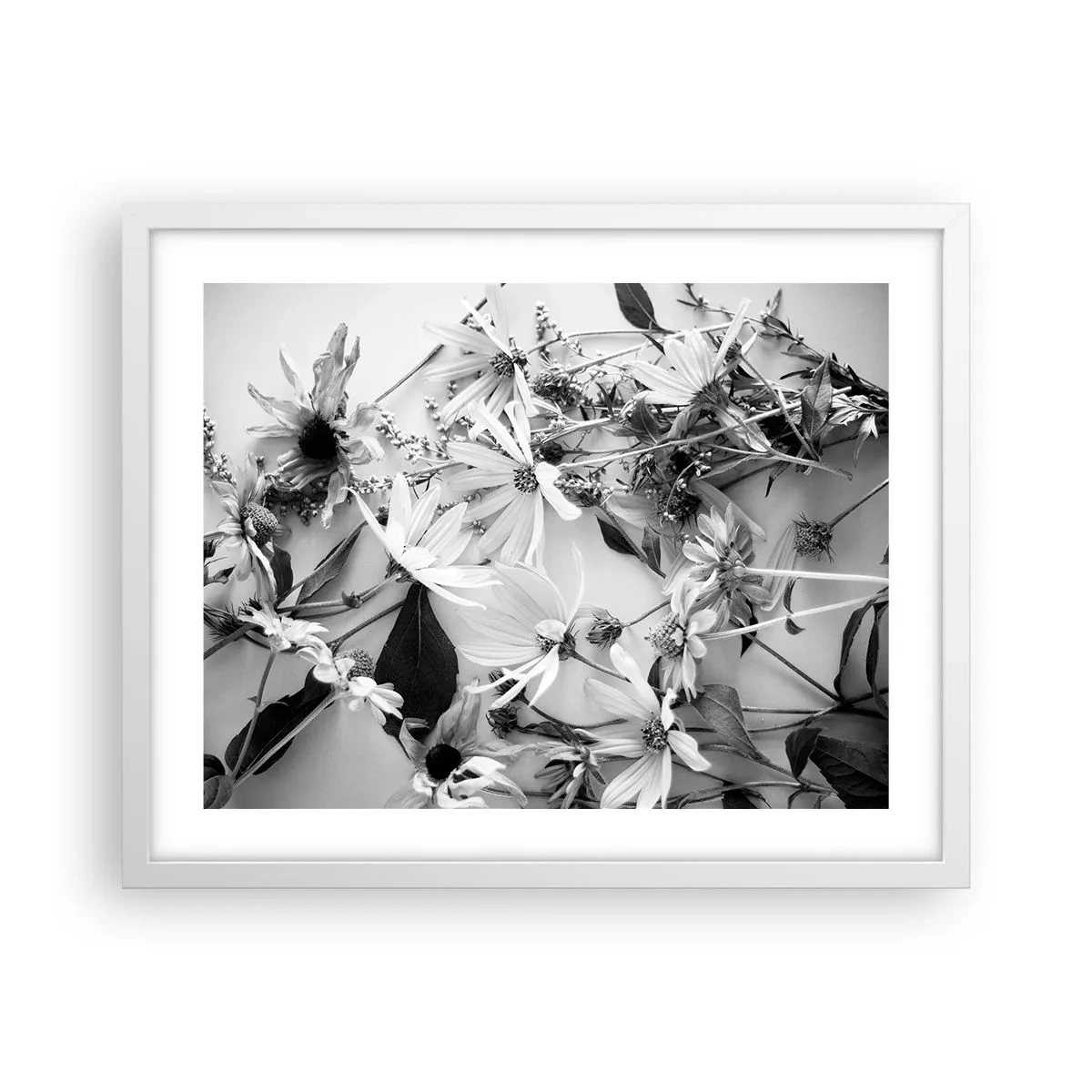 Poster in white frmae - No-Bouquet of Flowers - 50x40 cm