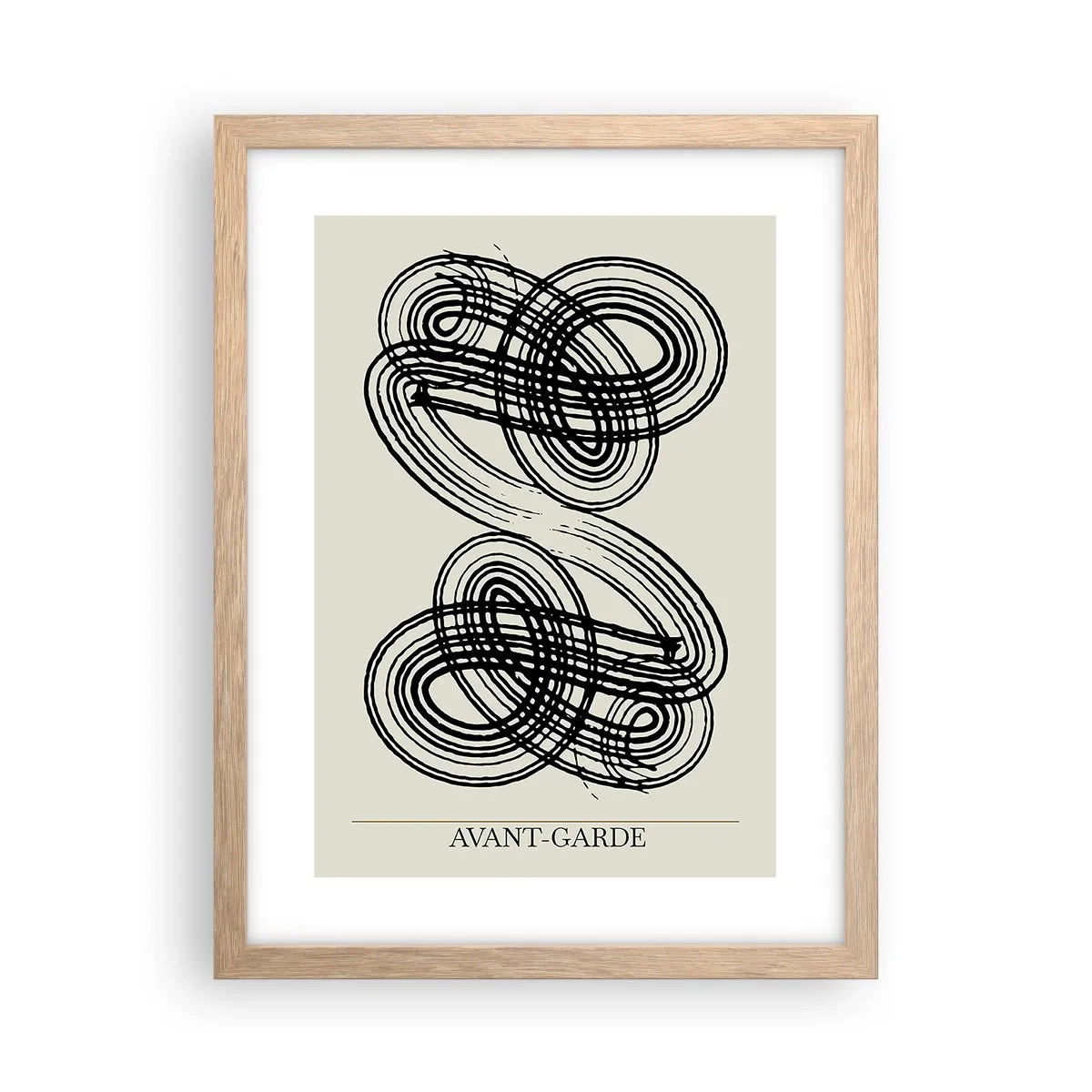 Poster in light oak frame - Spontaneous Result - 30x40 cm