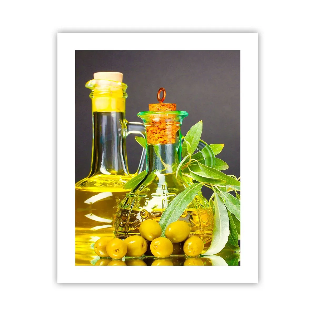 Poster - Still Life with Olives and Olive Oil - 40x50 cm