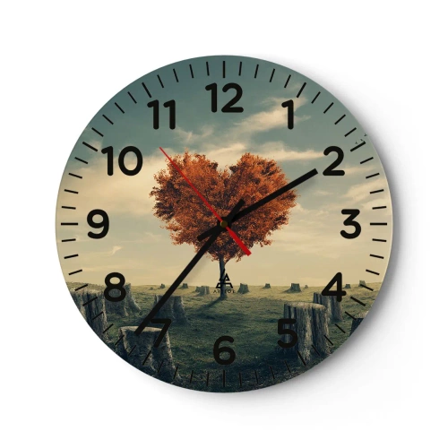 Wall clock - Clock on glass - There Is Still Hope - 30x30 cm
