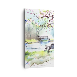 Canvas picture - Charm of Park Silence - 55x100 cm