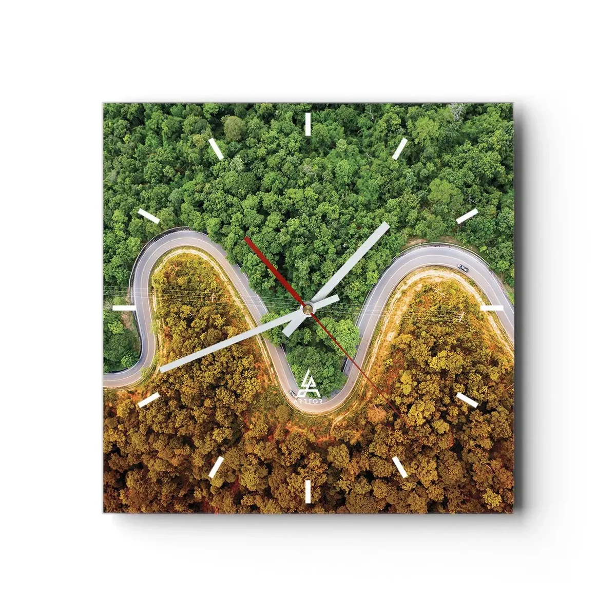 Wall clock - Clock on glass - Borders and Breakthroughs - 30x30 cm