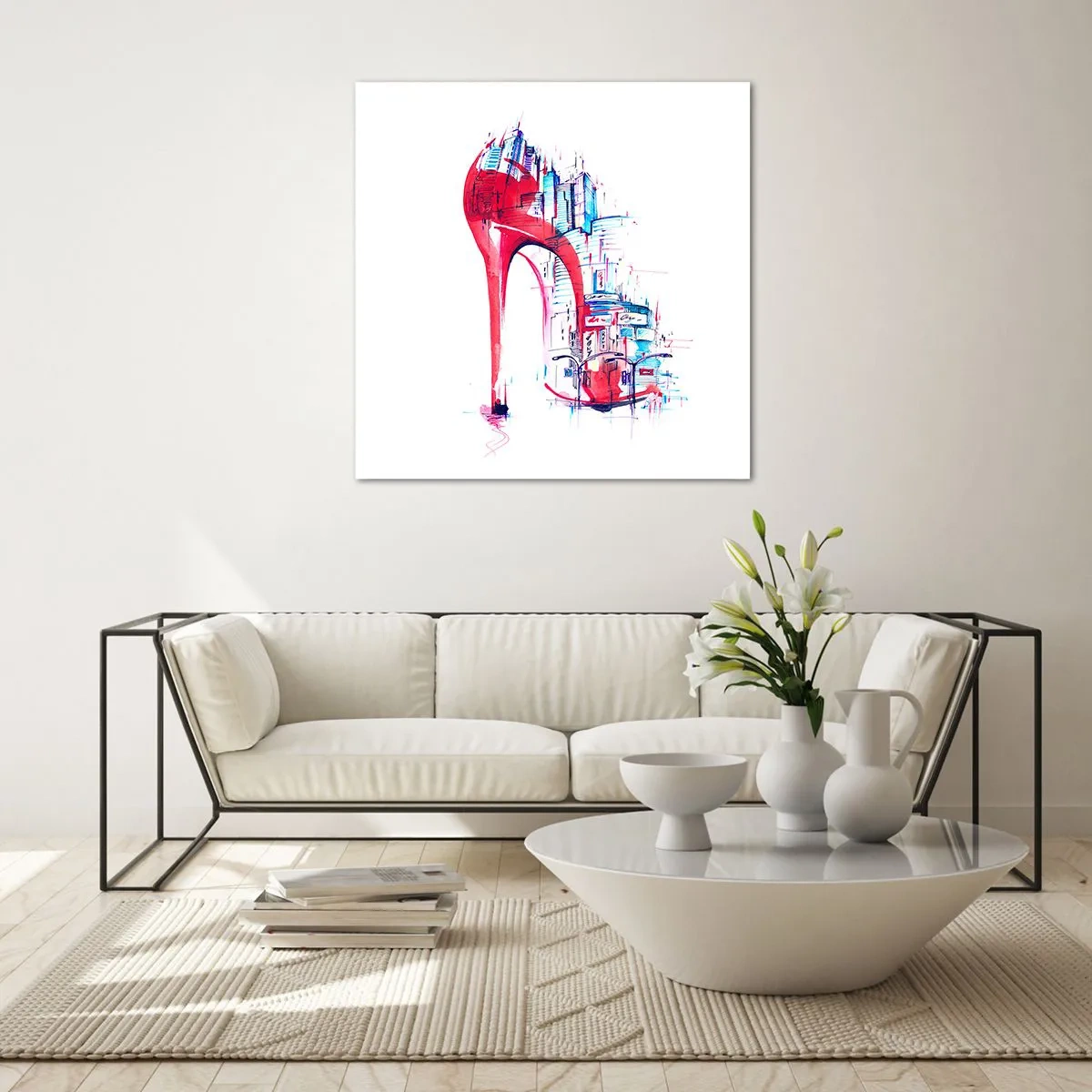 Glass picture - Big City Elegance - 30x30 cm