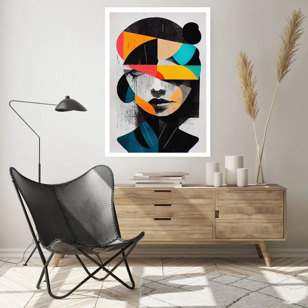 Poster - Multicolour Portrait of the Interior - 40x50 cm