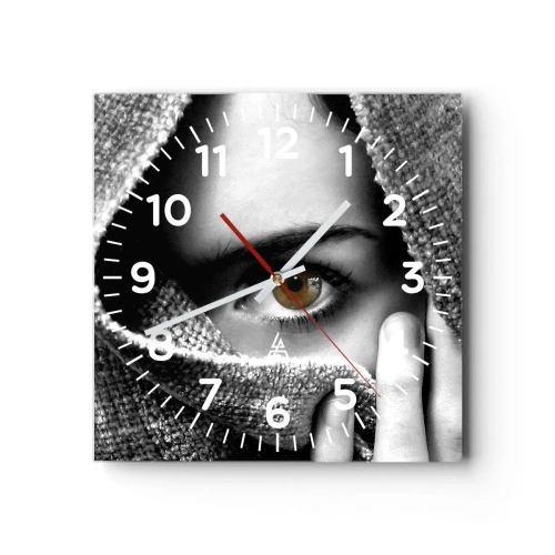 Wall clock - Clock on glass - Know the Secret - 40x40 cm