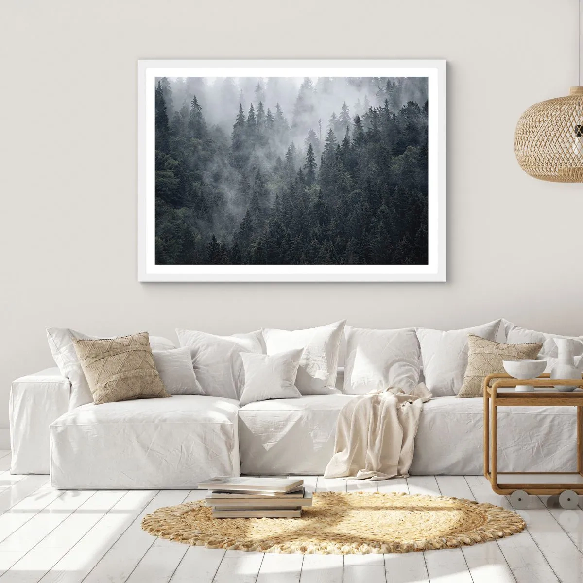 Poster in white frmae - Forest World - 100x70 cm