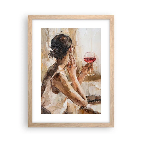 Poster in light oak frame - Taste of a Good Moment - 30x40 cm