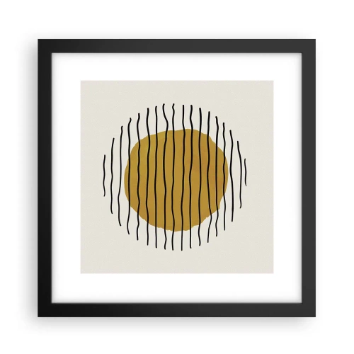 Poster in black frame - Abstract Shivering from Heat - 30x30 cm