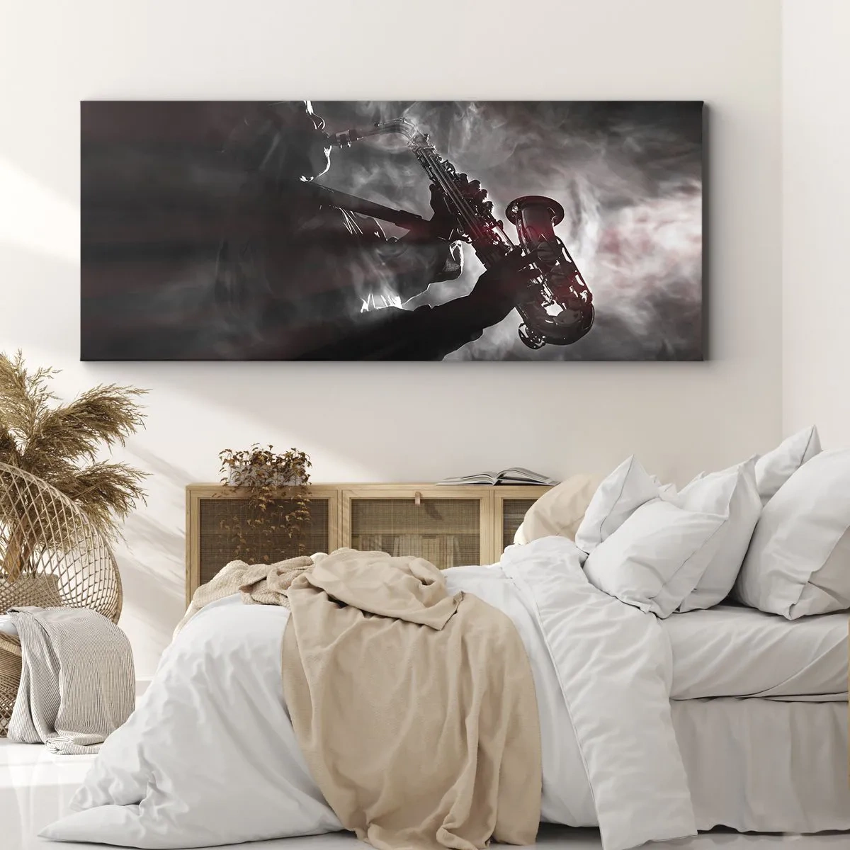 Canvas picture - Lost in the Fog of Jazz - 100x40 cm