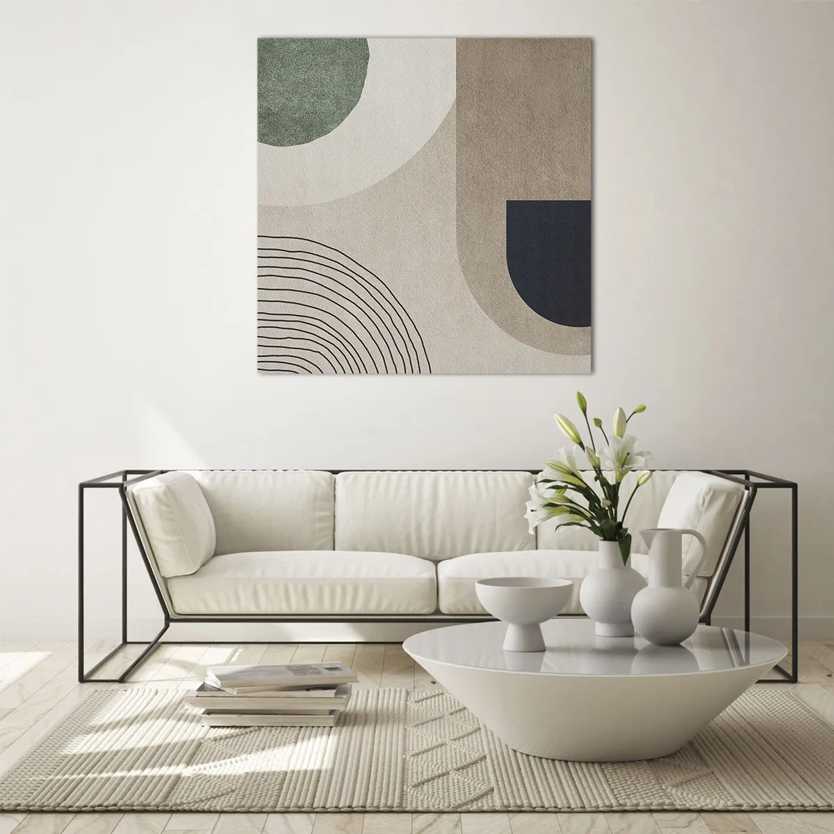 Glass picture - Gentleness of an Oval - 40x40 cm