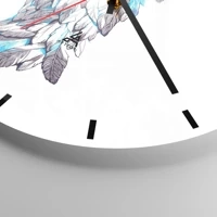 Clock face with lines