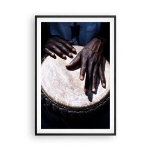 Poster in black frame - Live at Your Own Rhythm - 61x91 cm