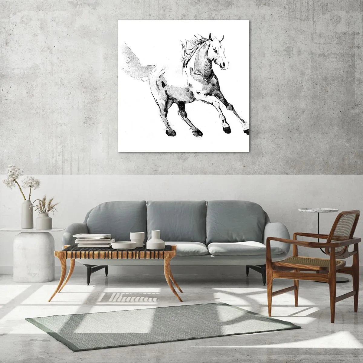 Glass picture - Untamed Soul - 50x50 cm
