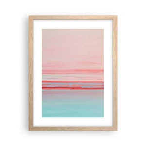 Poster in light oak frame - Abstract at Dawn - 30x40 cm