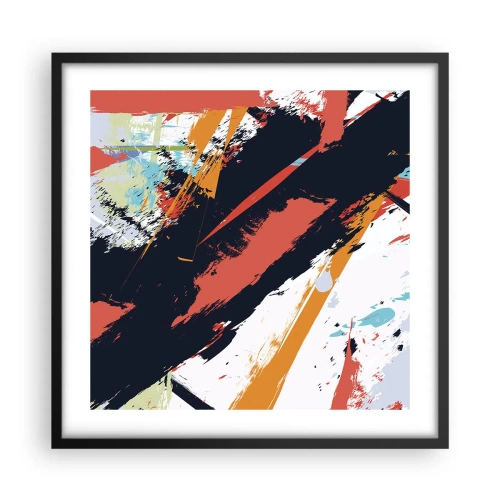 Poster in black frame - Dynamic Composition - 50x50 cm