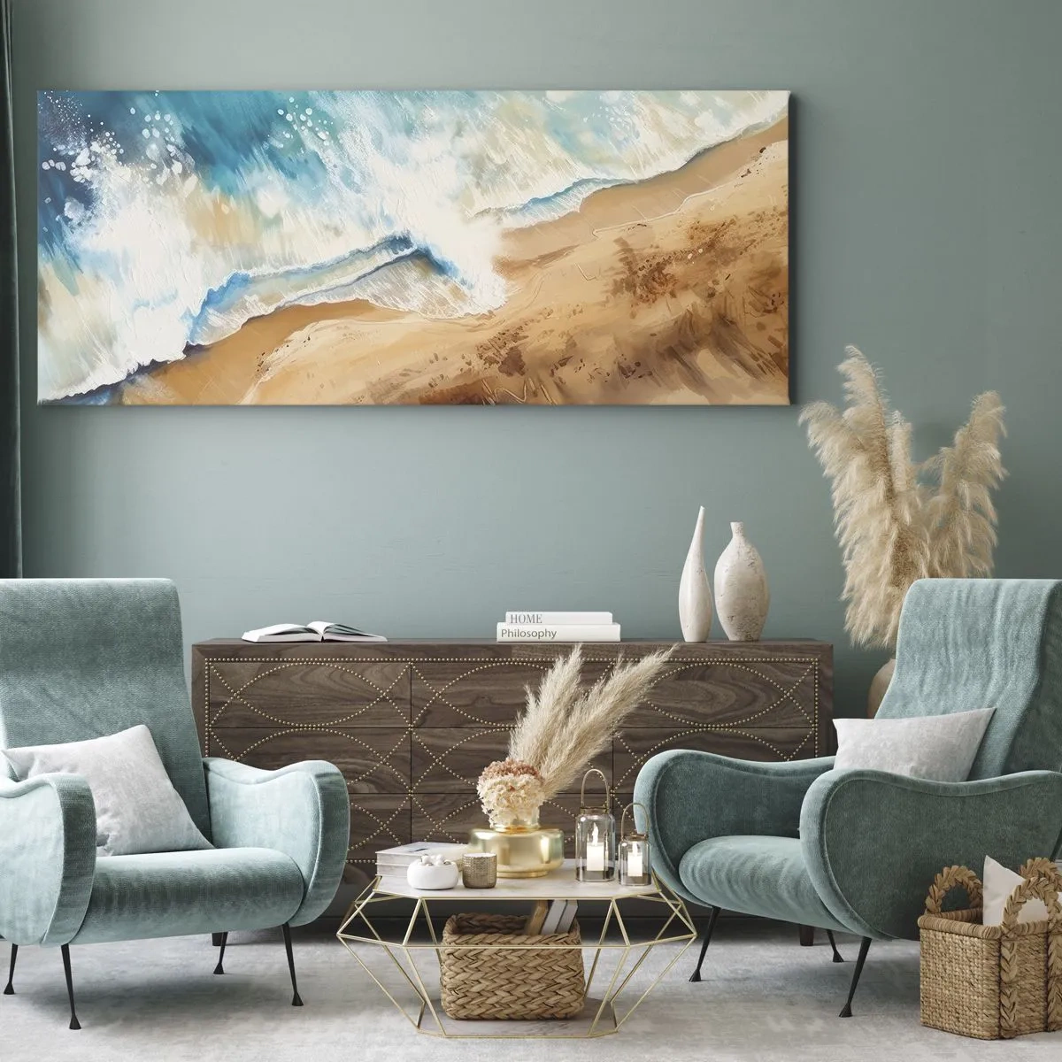 Canvas picture - Returning Wave - 120x50 cm