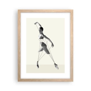 Poster in light oak frame - In the Theatre of the World - 30x40 cm