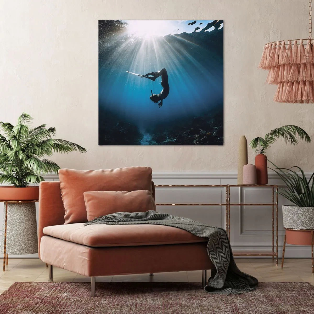 Canvas picture - Underwater dance - 40x40 cm