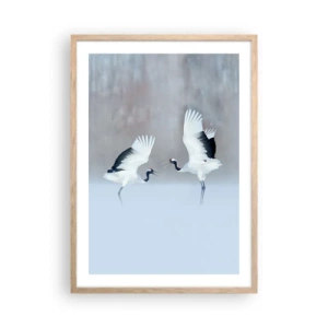 Poster in light oak frame - Dance in the Fog - 50x70 cm
