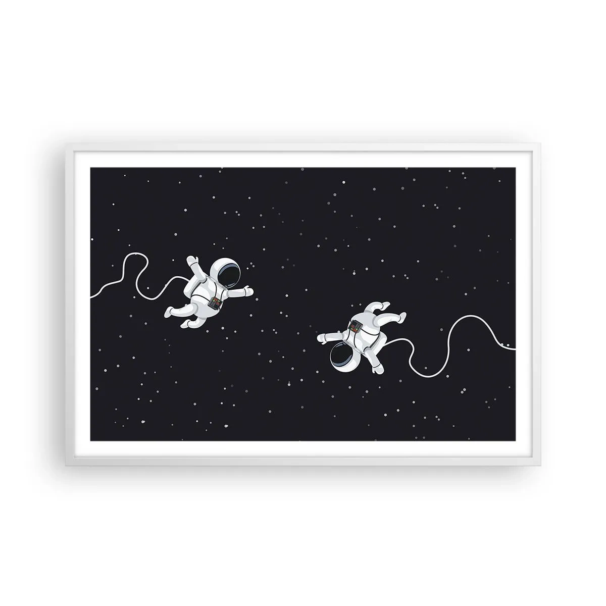 Poster in white frmae - Space Dance - 91x61 cm