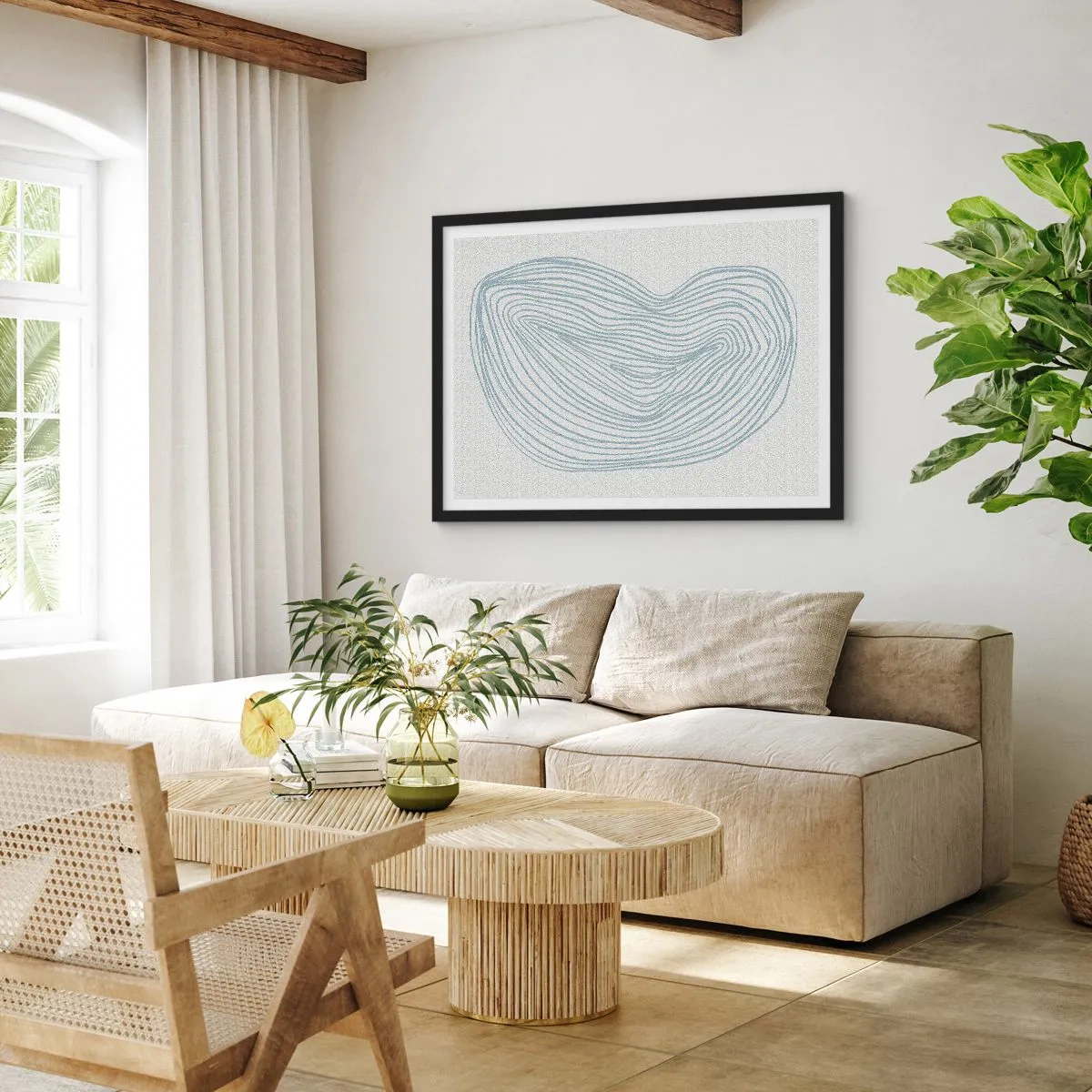 Poster in black frame - Smile of a Drop - 70x50 cm