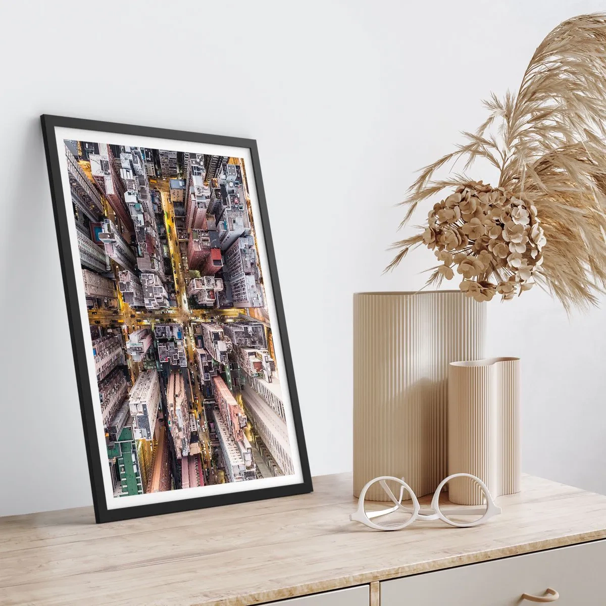 Poster in black frame - Greetings from Hong Kong - 40x50 cm