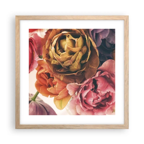 Poster in light oak frame - Celebration of Life - 40x40 cm