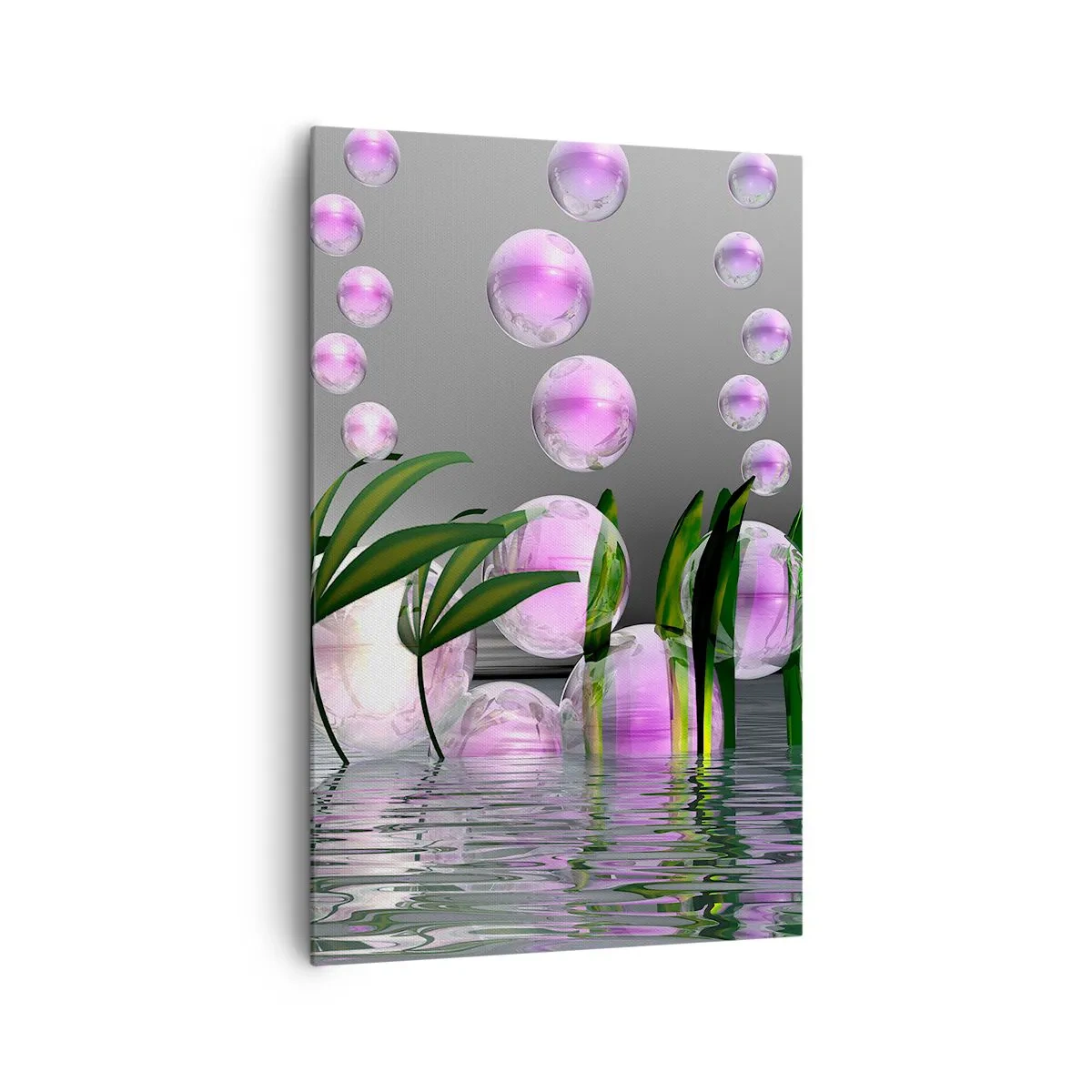 Canvas picture - Reflexive Composition of Lightness and Life - 80x120 cm