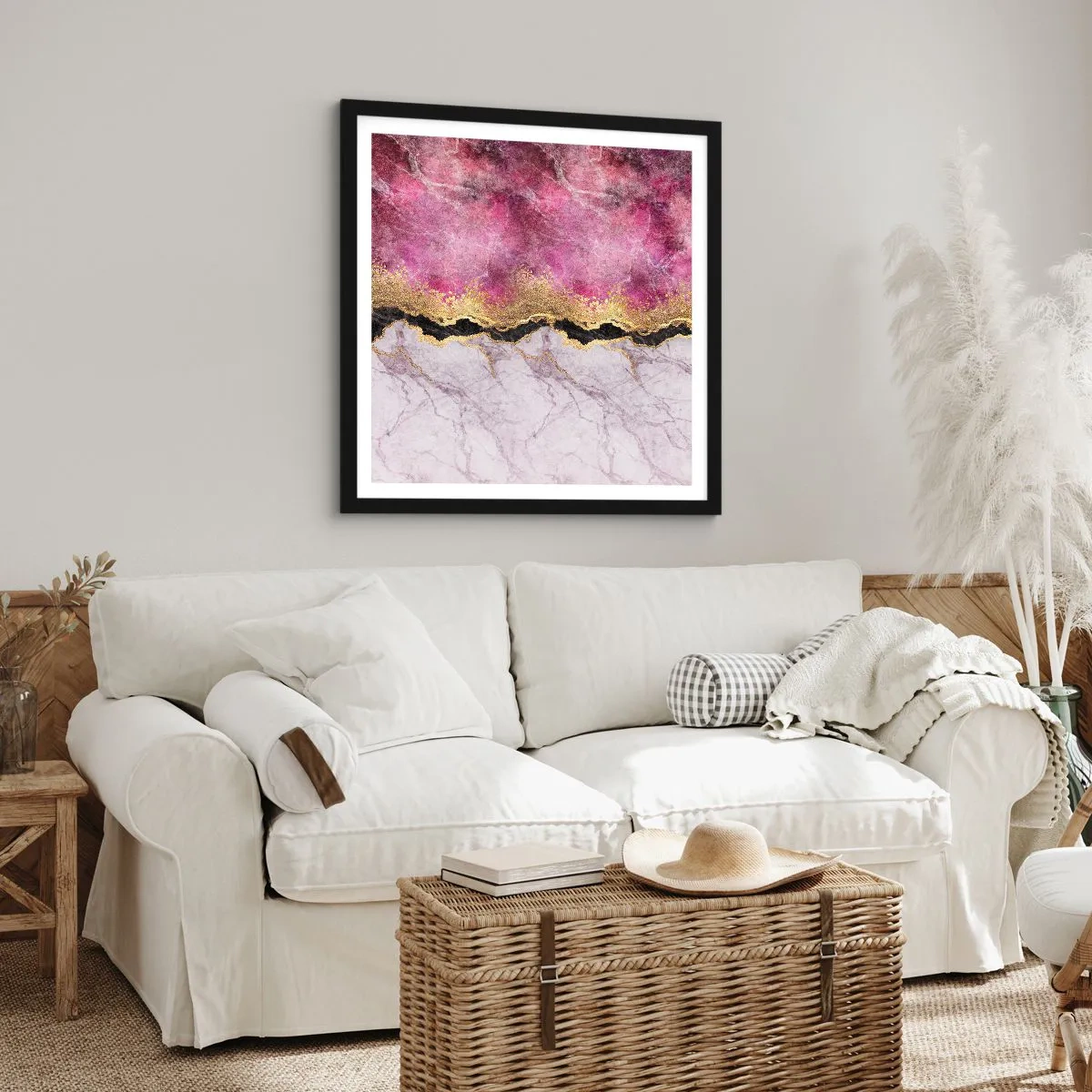 Poster in black frame - On the Border - 30x30 cm