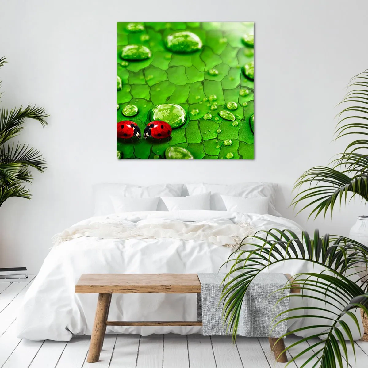 Canvas picture - Encounter in Green - 70x70 cm