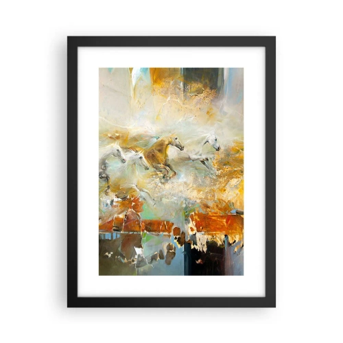 Poster in black frame - Gallopping through the World - 30x40 cm