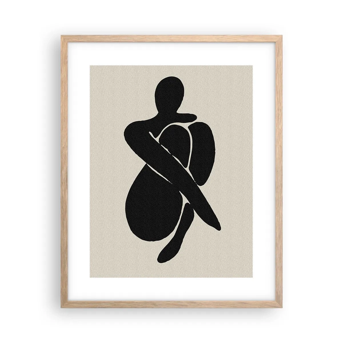 Poster in light oak frame - In Her Own Arms - 40x50 cm