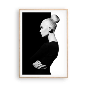 Poster in light oak frame - Simply a Woman - 70x100 cm