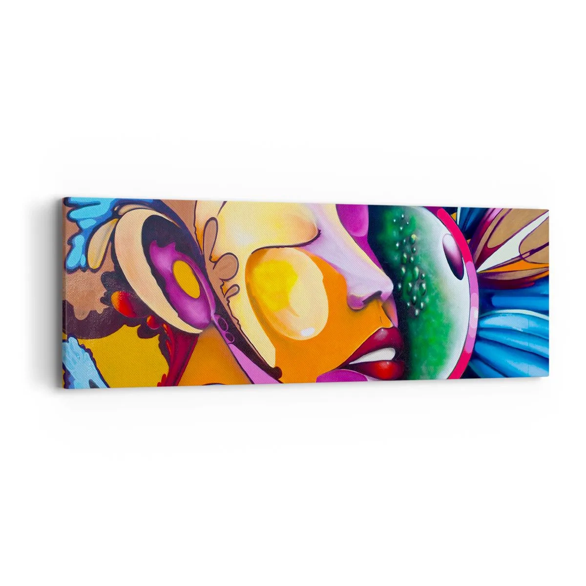 Canvas picture - Touching with a Colour - 90x30 cm