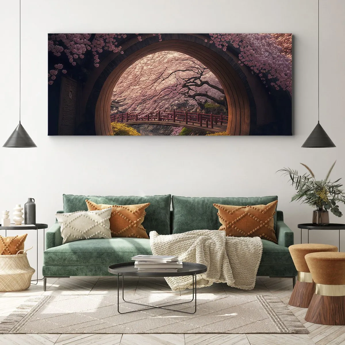 Canvas picture - Japanese Spring - 100x40 cm