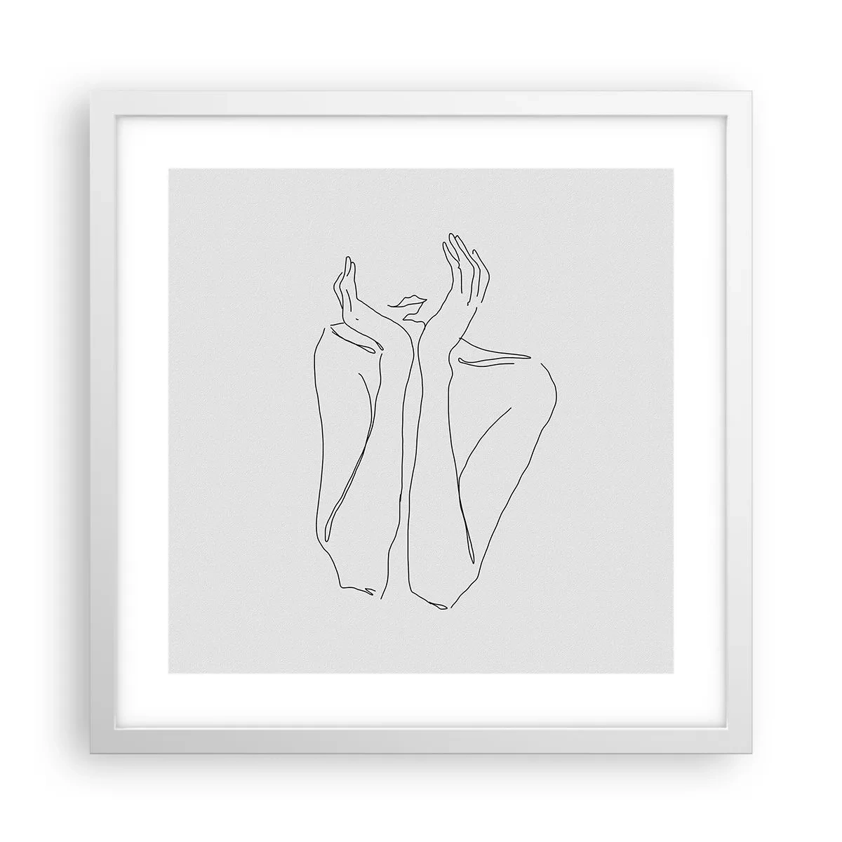 Poster in white frmae - What Girls Are Dreaming of - 40x40 cm