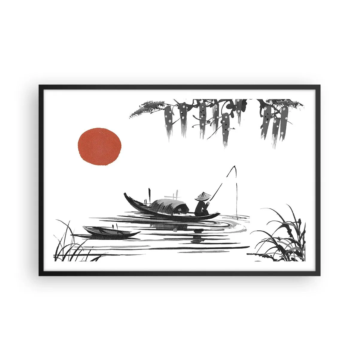 Poster in black frame - Asian Afternoon - 91x61 cm