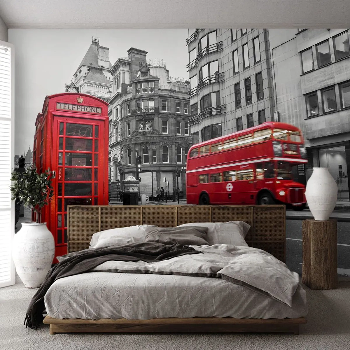 Photo Wallpaper Standard Eco - The Reddest in Europe - City, London, Architecture - 200x140 cm