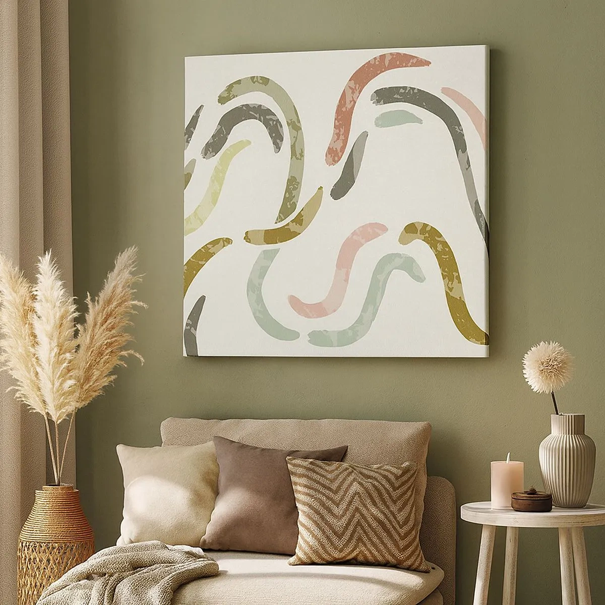 Canvas picture - Cheerful Dance of Abstraction - 30x30 cm