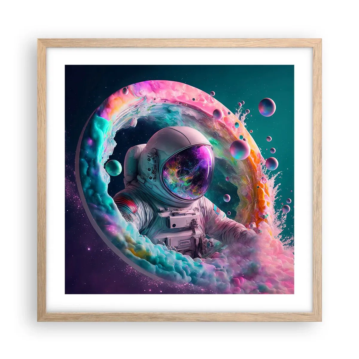 Poster in light oak frame - Star Gate - 50x50 cm