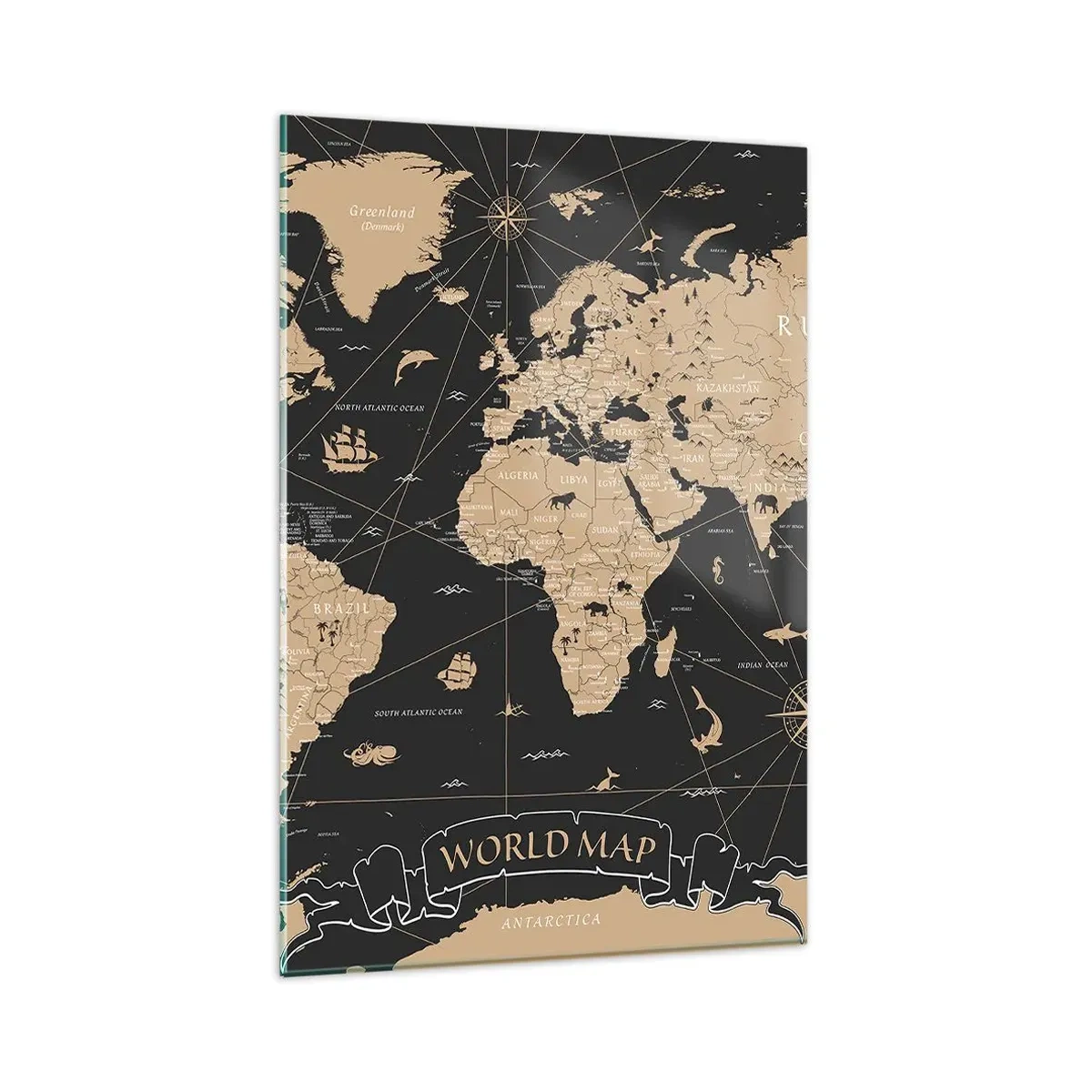 Glass picture - Borders of My World - 80x120 cm