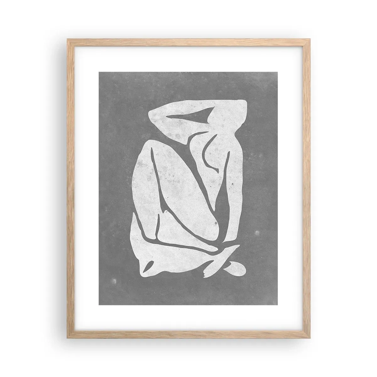 Poster in light oak frame - Lost in Thoughts - 40x50 cm