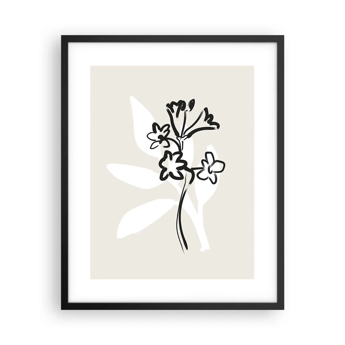 Poster in black frame - Sketch for Herbarium - 40x50 cm