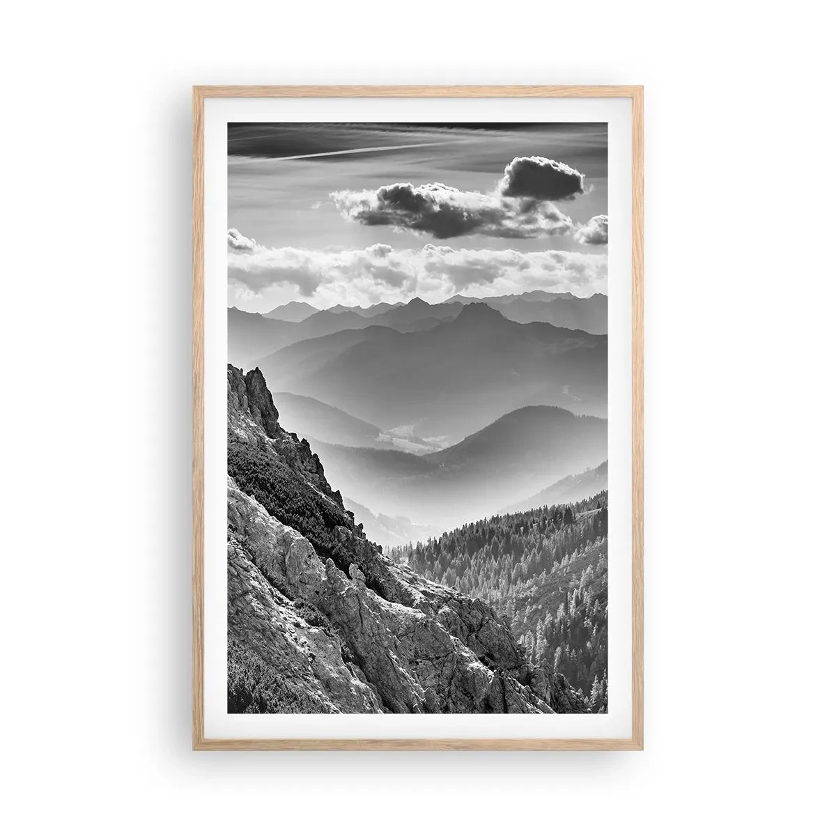 Poster in light oak frame - All the Way to the Horizon - 61x91 cm