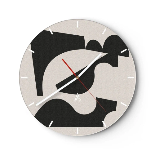 Wall clock - Clock on glass - For Self-construction - 40x40 cm